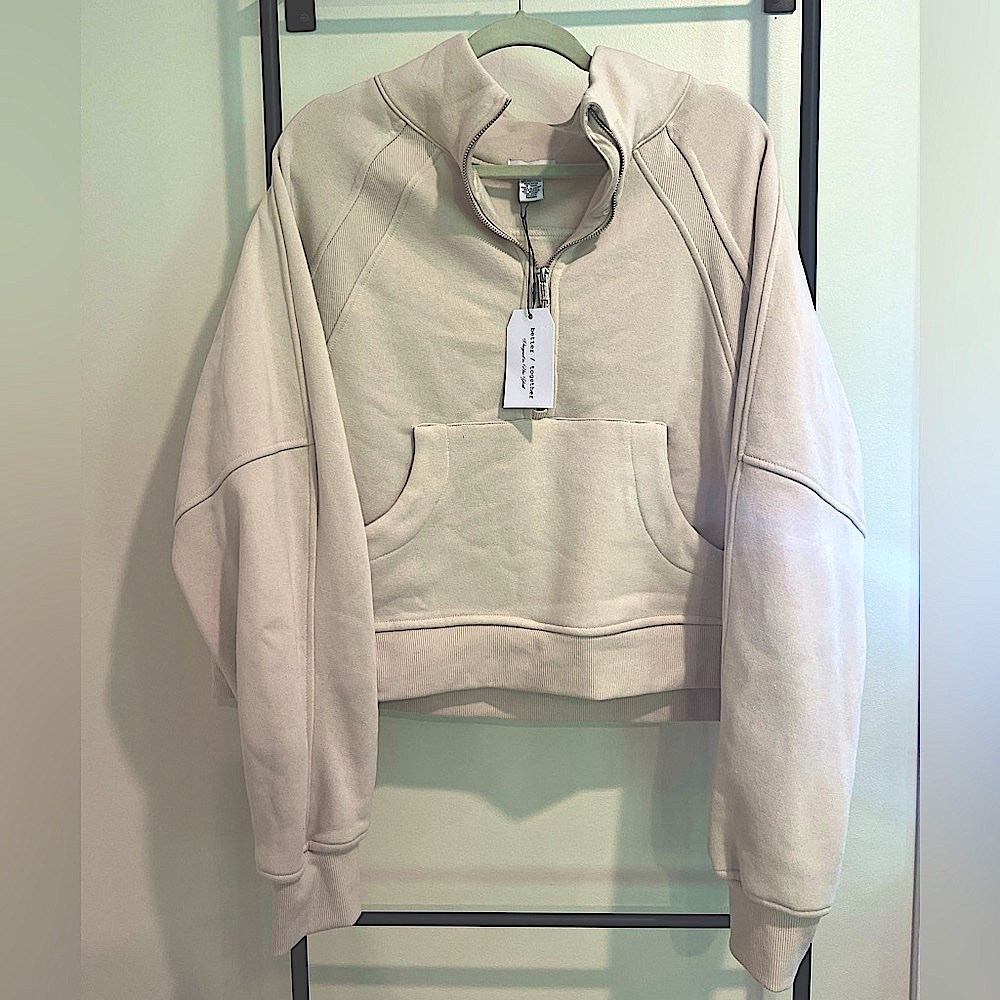 Half zip cropped sweatshirt